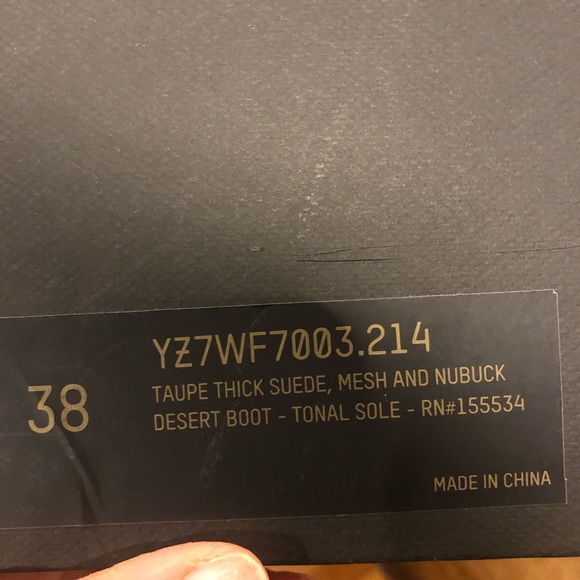 Never worn- Yeezy- taupe thick suede desert boot - Picture 6 of 7